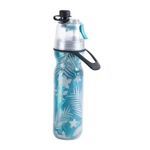 Cyan 500ML Insulated Sports Water Bottle with Cooling Mist - Triple - Layer Design Keeps Drinks Cold for Hours - Portable PE Misting Bottle - Factory Direct Shop