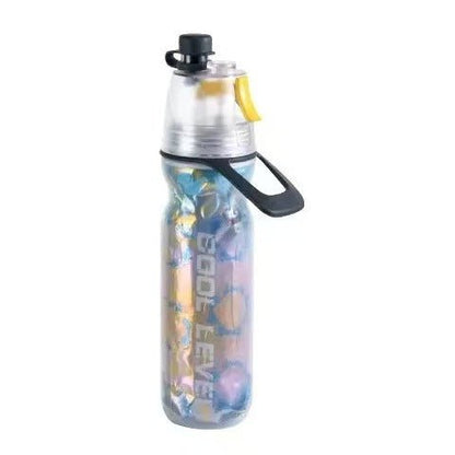 Yellow 500ML Insulated Sports Water Bottle with Cooling Mist - Triple - Layer Design Keeps Drinks Cold for Hours - Portable PE Misting Bottle - Factory Direct Shop
