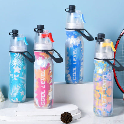 Red 500ML Insulated Sports Water Bottle with Cooling Mist - Triple - Layer Design Keeps Drinks Cold for Hours - Portable PE Misting Bottle - Factory Direct Shop