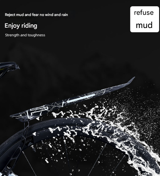 Style D Black and Pink Lightweight Bicycle Rear Mudguard - Adjustable PP5 Fender for MTB, Road & Folding Bikes (NOT for V-Brakes)