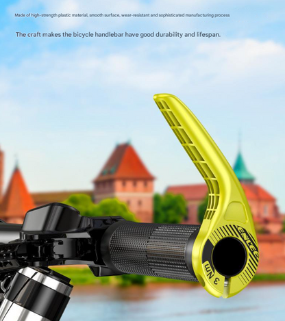 Black Ultralight Ergonomic Bike Bar Ends - High-Strength Composite Horn Grips (22.2mm)