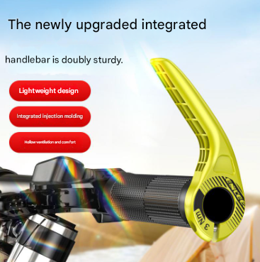 Light Green Ultralight Ergonomic Bike Bar Ends - High-Strength Composite Horn Grips (22.2mm)