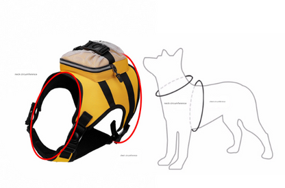 Size L Black Ultimate Dog Harness Vest with Backpack - Padded, Reflective & Adjustable for Medium to Large Breeds