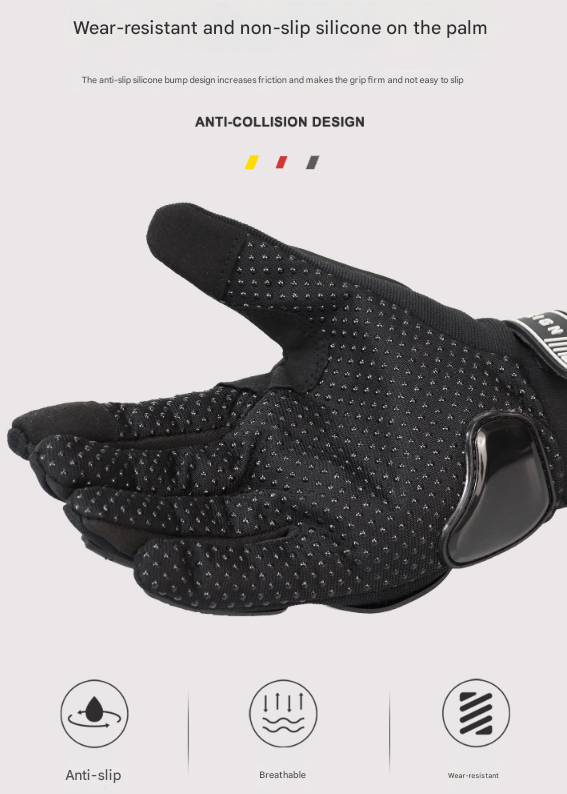 Size L Purple and Black Protective Motorcycle Riding Gloves - Hard Knuckle Armour & Touchscreen Fingertips