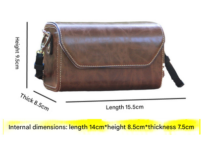 Black PU Leather Camera Bag for Fujifilm X Canon G Olympus PEN - Compact Vintage Design