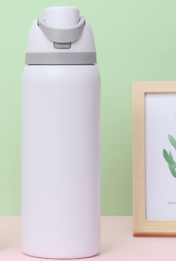 White 32oz 304 Stainless Steel Insulated Water Bottle - Dual - Drink Pop - Up Lid - Factory Direct Shop