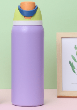 Purple 32oz 304 Stainless Steel Insulated Water Bottle - Dual - Drink Pop - Up Lid - Factory Direct Shop