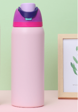 Pink 32oz 304 Stainless Steel Insulated Water Bottle - Dual - Drink Pop - Up Lid - Factory Direct Shop