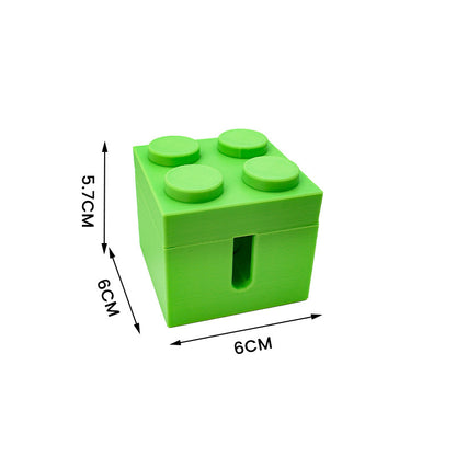 Playful Building Block Desk Cable Holder - Creative Cord Organizer Tidy, 2-Pack