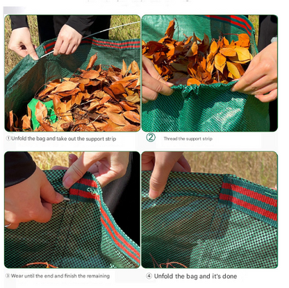 2PCS 128L(50cm*65cm) Heavy - Duty Foldable Garden Leaf Bag - Large - Capacity Horizontal Dustpan - Factory Direct Shop