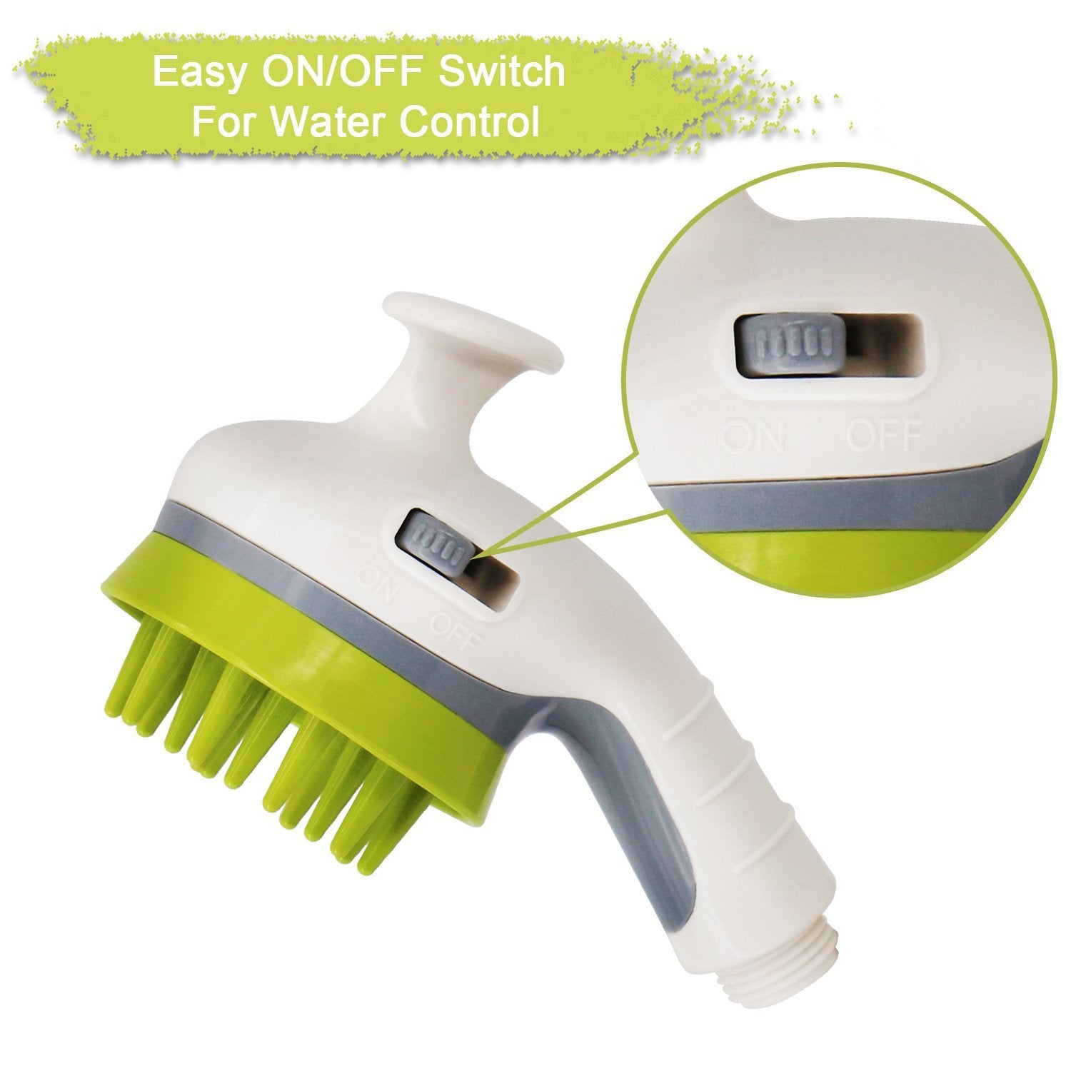 White Ultimate Pet Bathing Showerhead - Dog - Friendly Pressure - Boost Spray with Foamer - Factory Direct Shop