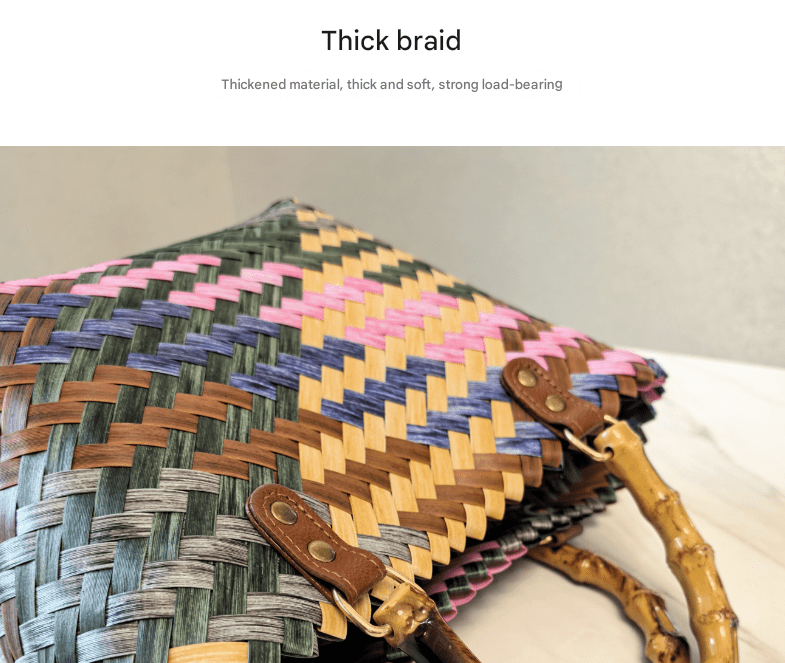 Black - coated Dog Vintage Striped Dachshund Woven Tote Bag - Stylish Hand - Carry Beach Bag for Women - Factory Direct Shop