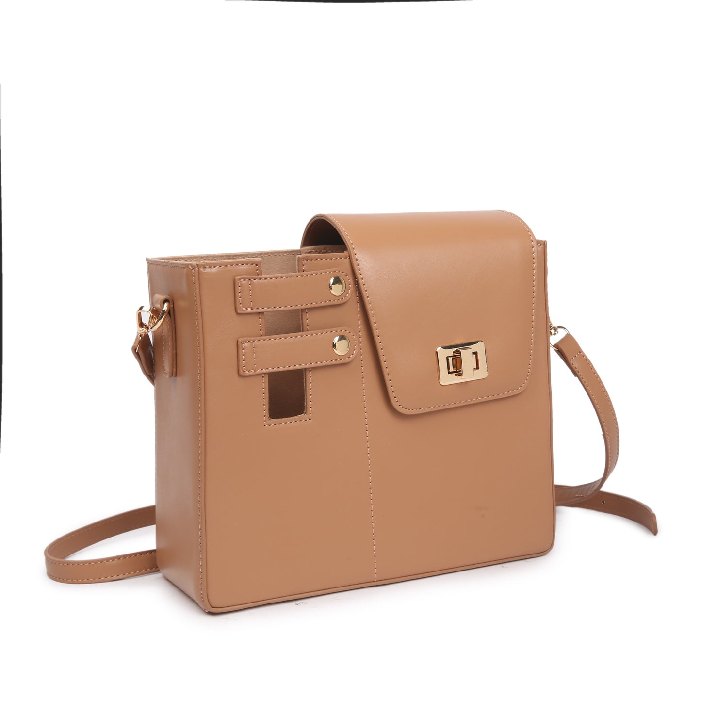 Khaki Portable Insulated Water Bottle Carrier Bag with Adjustable Shoulder Strap - Crossbody Drink Holder for Outdoor Activities