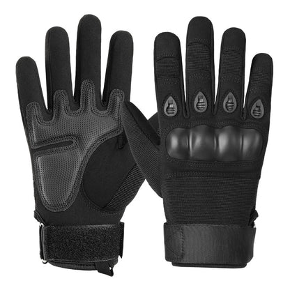 XL Black Hard Knuckle Tactical Gloves - Full-Finger Protective Gear for Motorcycle, Cycling & Outdoor Sports