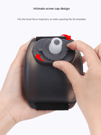 2 - Pices Transparent Color Ergonomic Wearable Hydration Flask - Hands - Free Wrist Water Bottle for Running & Sports - Factory Direct Shop