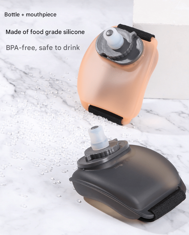 2 - Pices Black Ergonomic Wearable Hydration Flask - Hands - Free Wrist Water Bottle for Running & Sports - Factory Direct Shop