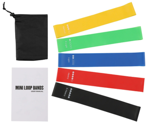 Multicolor 10 Pieces of 2 Sets Premium Resistance Loop Bands - Fitness Exercise Bands for Legs, Glutes, and Strength Training with Carry Bag