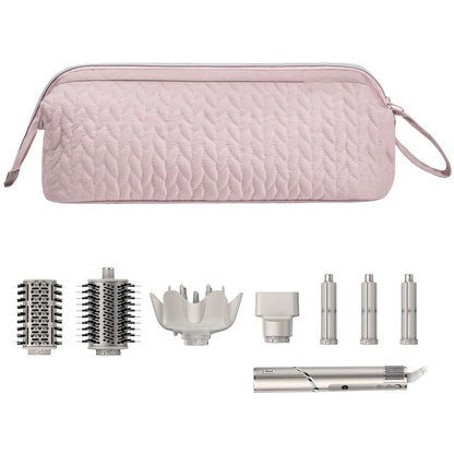 Pink Hair Styler Travel Case - Protective Storage Organizer Bag for Dryer, Curling Iron & Accessories