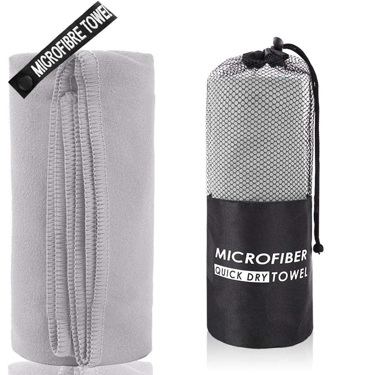 Gym Towel Microfiber 2 - piece - Grey - Factory Direct Shop