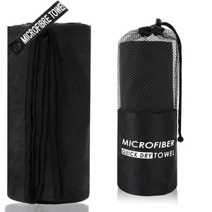 Gym Towel Microfiber 2 - piece - Black - Factory Direct Shop