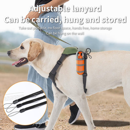 Orange and grey Hygienic Portable Dog Pooper Scooper with Integrated Bag Dispenser - Effortless Pet Waste Cleanup - Factory Direct Shop