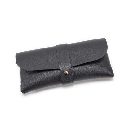 3-Piece Black Chic & Sleek PU Leather Soft Eyeglass Case - Protective Pouch for Sunglasses & Reading Glasses