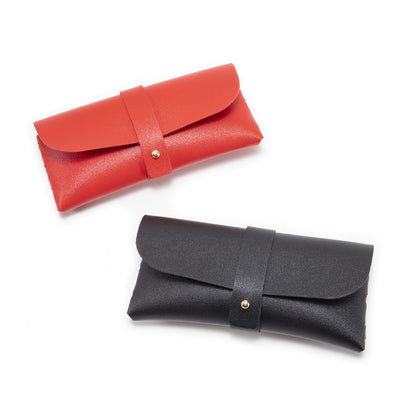 3-Piece White Chic & Sleek PU Leather Soft Eyeglass Case - Protective Pouch for Sunglasses & Reading Glasses