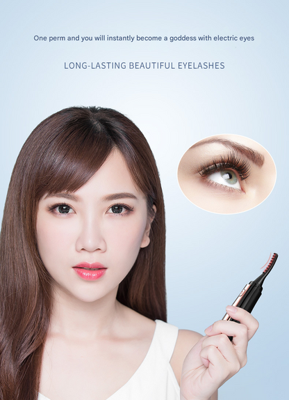 White Professional Electric Heated Eyelash Curler - 4 Temperature Settings, LED Display, USB-C Rechargeable for Perfectly Curled Lashes