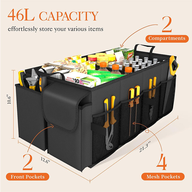 Off white Car Trunk Storage Box - Foldable Organizer