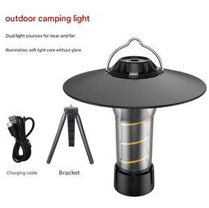 Vintage Lighthouse LED Camping Lantern | 5-Mode Rechargeable Light with Tripod