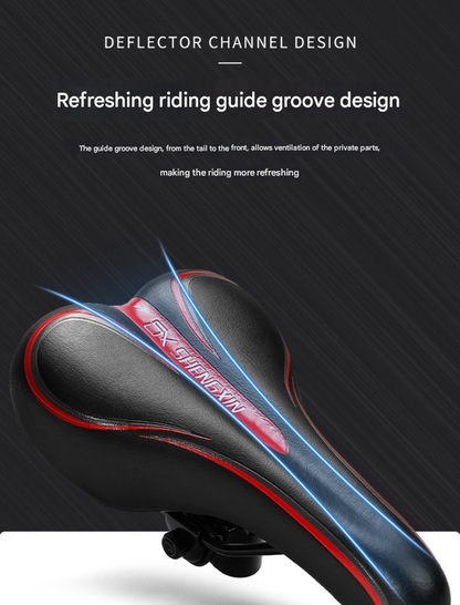 Black and blue Mountain Bike Saddle - Comfortable and Durable Bicycle Seat for MTB and Road Bikes