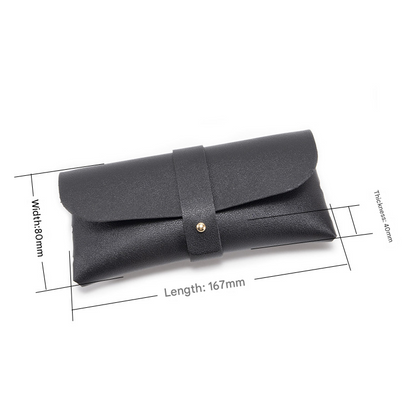 3-Pieces Blue Chic & Sleek PU Leather Soft Eyeglass Case - Protective Pouch for Sunglasses & Reading Glasses