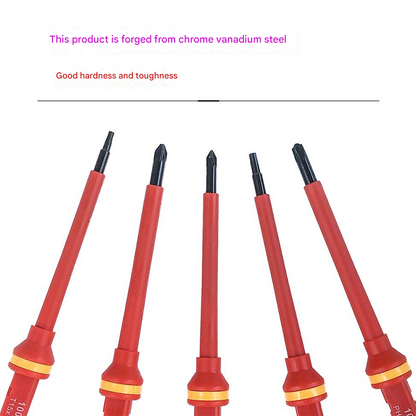 A 24-piece set Black Insulated Screwdriver Set - Multi-Bit Electrician's Tool Kit with Magnetic Tips & Quick-Change Handle