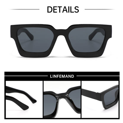 Brown Classic Square Frame Sunglasses - Unisex UV400 Protection, Lightweight & Face-Slimming Design - High Definition Vision Eyewear
