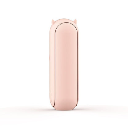 Pink 2-in-1 Foldable Mini Fan & Power Bank - Ultra-Compact USB Rechargeable Personal Fan