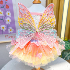 Butterfly Tutu Dress for Dogs & Cats - Summer Pet Princess Gown with Lace Wings and Layered Tulle Skirt(3XL) - Factory Direct Shop
