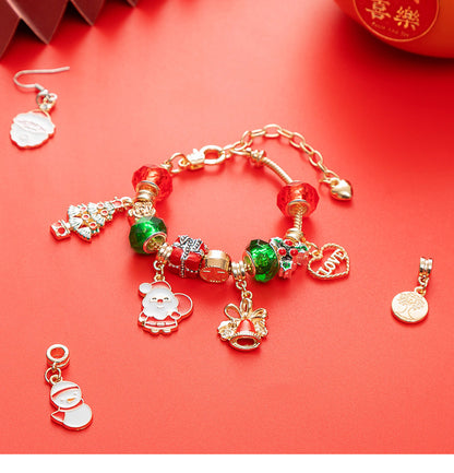 Golden 24-Day DIY Christmas Advent Calendar Jewelry Ki