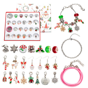 Sliver 24-Day DIY Christmas Advent Calendar Jewelry Kit