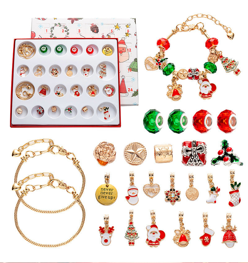 Sliver 24-Day DIY Christmas Advent Calendar Jewelry Kit