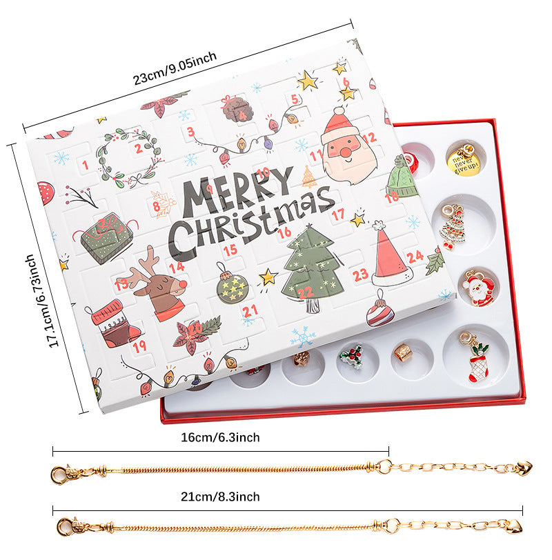 24-Day DIY Christmas Advent Calendar Jewelry Kit(RC469-2)