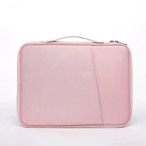 Pink 360° Protective Laptop & Tablet Sleeve with Accessory Organizer - Water - Repellent Carrying Case - Factory Direct Shop