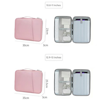 Pink 360° Protective Laptop & Tablet Sleeve with Accessory Organizer - Water - Repellent Carrying Case - Factory Direct Shop