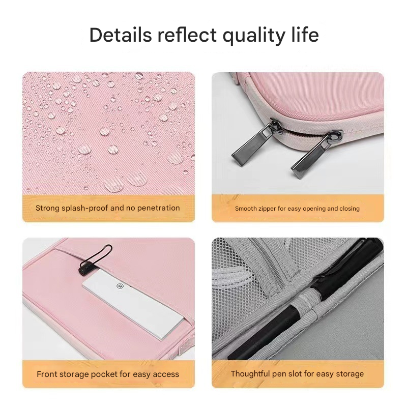 Grey 360° Protective Laptop & Tablet Sleeve with Accessory Organizer - Water - Repellent Carrying Case - Factory Direct Shop