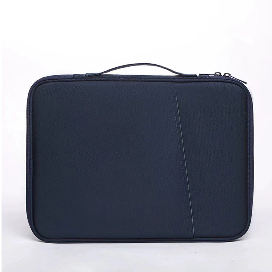 Navy blue 360° Protective Laptop & Tablet Sleeve with Accessory Organizer - Water - Repellent Carrying Case - Factory Direct Shop