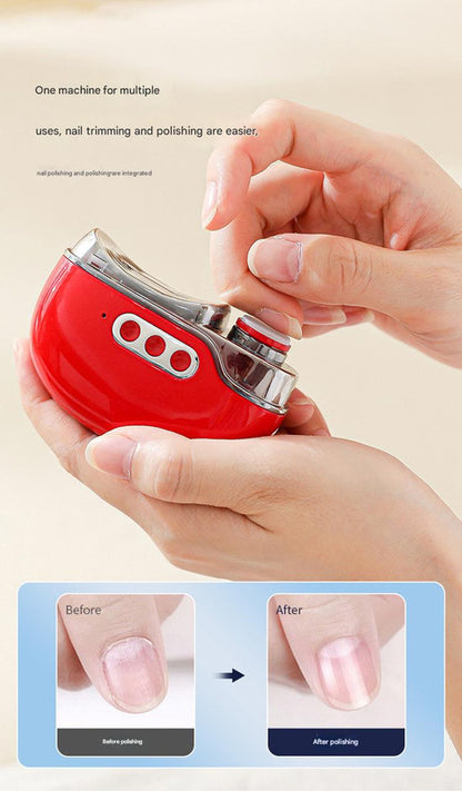 4-in-1 Electric Nail Care Device - Clipper, Grinder, Polisher & UV Sterilizer with Multiple Modes(black)