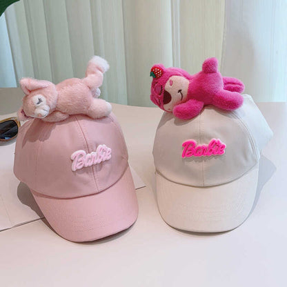 Cute Plush - Decorated Baseball Cap(Meat pink)