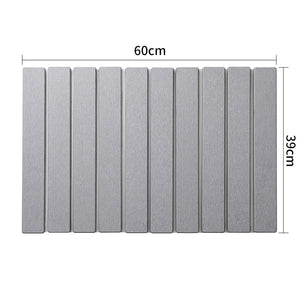 Collapsible Diatom Mud Bath Mat - Quick Dry, Non-Slip, Odor-Free Absorbent Pad(light grey)