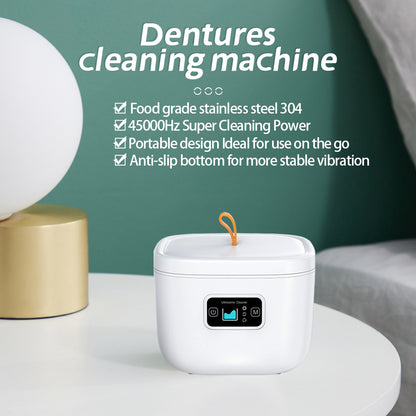 Professional Ultrasonic Cleaner with UV Light - 45000Hz for Dentures, Retainers, Jewelry & More(white)