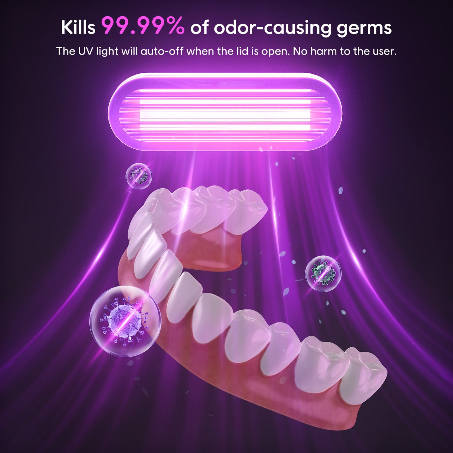 Professional Ultrasonic Cleaner with UV Light - 45000Hz for Dentures, Retainers, Jewelry & More(white)