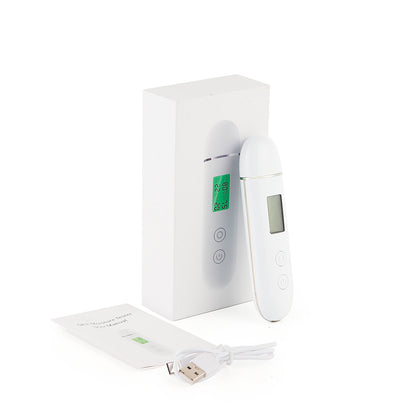 Smart Skin Analyzer with Multi-Function Detection - Measures Hydration, Oil, Elasticity, Skin Age & Fluorescent Agent Test(White)
